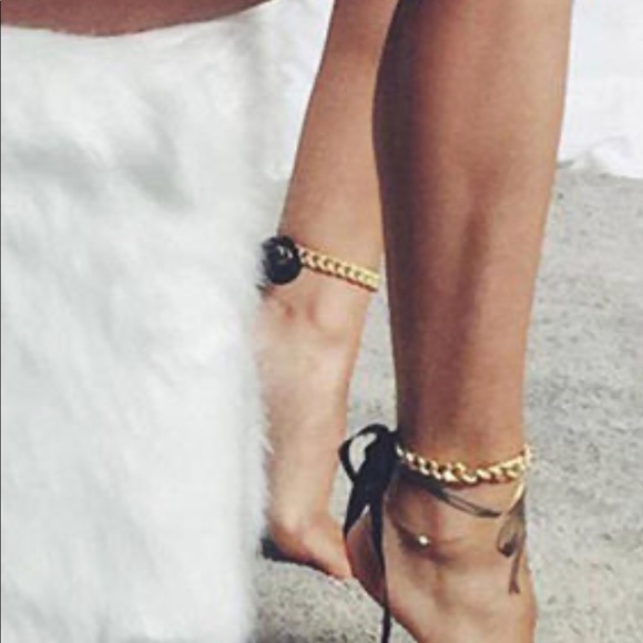 👠 SEXY BOW TIED ANKLE CHAINS ❤️ - Picture 1 of 7